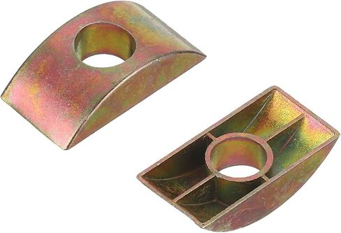 uxcell M8 Half Moon Nuts Washers, 22 Pcs Iron Half Moon Nuts Spacer Washer, Spacer Connector Hardware Fittings, Bronze in Saudi Arabia