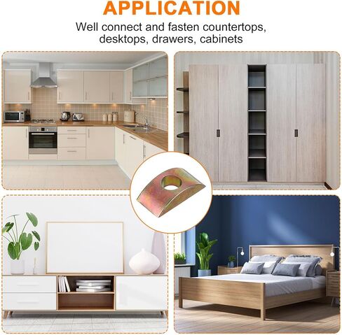 uxcell M8 Half Moon Nuts Washers, 22 Pcs Iron Half Moon Nuts Spacer Washer, Spacer Connector Hardware Fittings, Bronze in Saudi Arabia