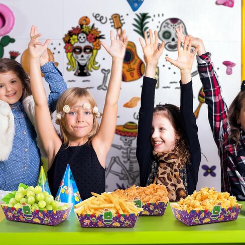 120 عبوة من صواني الطعام الورقية المكسيكية، حوامل تاكو للاستعمال مرة واحدة، صواني ناتشو لوازم حفلات التاكو لسينكو دي مايو، ديكورات الحفلات ذات الطابع المكسيكي، مستلزمات حفلات المهرجانات، أرجواني in Kuwait