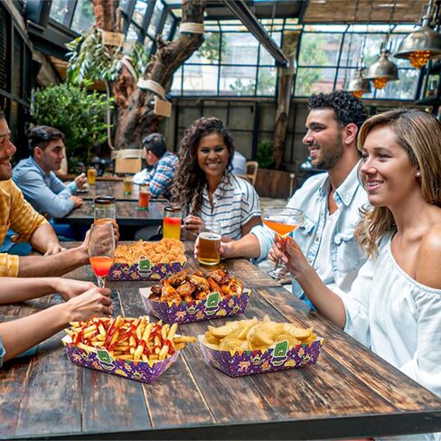 120 عبوة من صواني الطعام الورقية المكسيكية، حوامل تاكو للاستعمال مرة واحدة، صواني ناتشو لوازم حفلات التاكو لسينكو دي مايو، ديكورات الحفلات ذات الطابع المكسيكي، مستلزمات حفلات المهرجانات، أرجواني in Kuwait