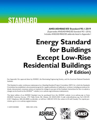 معيار ANSI/ASHRAE/IES 90.1-2019 (إصدار I-P) - معيار الطاقة للمباني باستثناء المباني السكنية منخفضة الارتفاع in Saudi Arabia