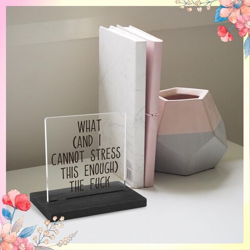 Motivational Office Desk Decor for Women, Funny Quote for Desk, Boss Gag Gift for Women, Men, Positive Affirmation Gifts for Women, Men,XXY50 in Saudi Arabia