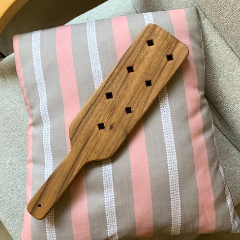 Wooden Paddle with Airflow Holes 13.7 inch - Solid Durable Teak Wood Paddle with Smooth Surface - Sorority Paddle Gift for Her and Him in Saudi Arabia