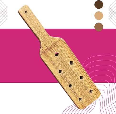 Wooden Paddle with Airflow Holes 13.7 inch - Solid Durable Teak Wood Paddle with Smooth Surface - Sorority Paddle Gift for Her and Him in Saudi Arabia