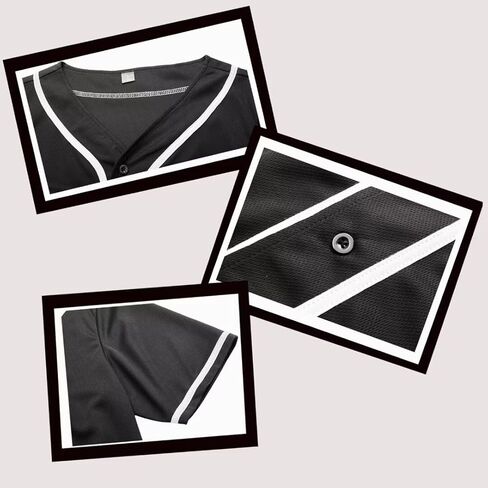 JUNG KOOK Mens Baseball Jersey Button Down Plain Tshirts Hipster Hip Hop Softball Sports Active Tee in Kuwait