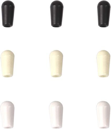 30Pack Yootones Plastic Guitar Toggle Switch Tip Caps Knobs Compatible with Les Paul Electric Guitar Fender Strat Stratocaster SG Pickup Selector Switches (Black/White/Beige) in Saudi Arabia