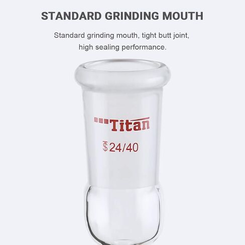 Glass Straight Inlet Adapter with 24/40 Female Joint & 10mm Hose Connection Chemistry Lab Glassware in Saudi Arabia