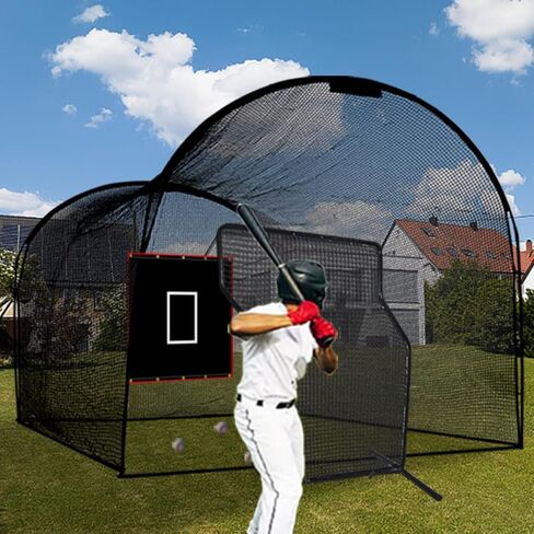 Baseball Batting Cage,Portable Batting Cage for Backyard Use,Baseball&Softball Hitting Cage Netting,Practice Cage Net with Carry Bag in Saudi Arabia