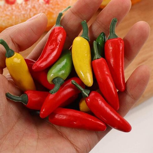 10 Pcs Green Simulation Chili,Artificial Plastic Chili Pepper Plants Plastic Fake Vegetables for Home Decoration,Artificial Plants and Flowers,Artificial Vegetables in Saudi Arabia