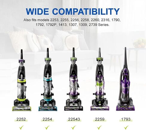 أحزمة مكنسة كهربائية بديلة من LANMU لمكنسة Bissell Powerlifter/CleanView Swivel Rewind Pet Vacuum (5 عبوات) in Kuwait