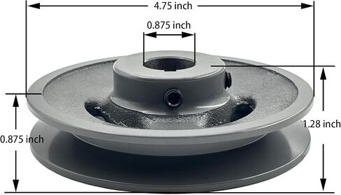 BK50-7/8 Single Groove Fixed Bore V Belt Pulley,7/8 inch bore,4.75 inch Outside Dia,V-Belt Sheave Cast Iron for A AX B BX 4L 5L V-Belts in Saudi Arabia