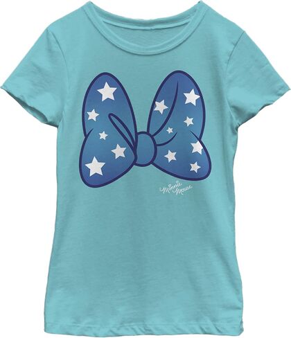 Disney Characters Minnie Stars Bow Girl's Solid Crew Tee in Saudi Arabia