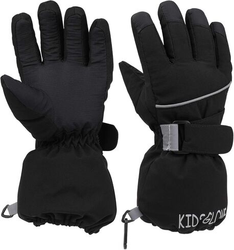 قفازات تزلج للأطفال، قفازات شتوية دافئة مقاومة للرياح للثلوج للفتيات والأولاد، قفازات للطقس البارد للأطفال من سن 3 إلى 13 عامًا، التزلج على الجليد، ركوب الدراجات، الجري والأنشطة الخارجية in Kuwait