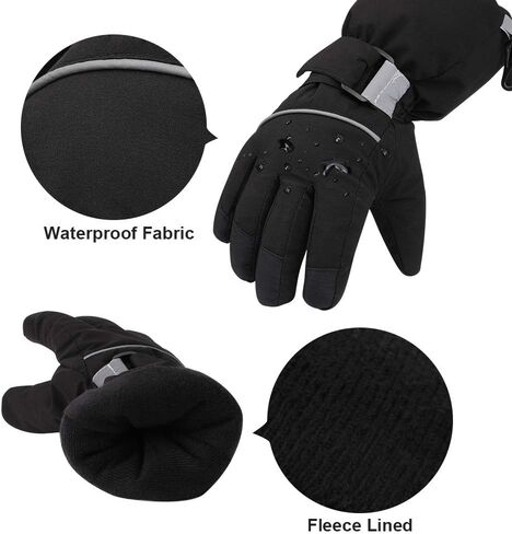 قفازات تزلج للأطفال، قفازات شتوية دافئة مقاومة للرياح للثلوج للفتيات والأولاد، قفازات للطقس البارد للأطفال من سن 3 إلى 13 عامًا، التزلج على الجليد، ركوب الدراجات، الجري والأنشطة الخارجية in Kuwait