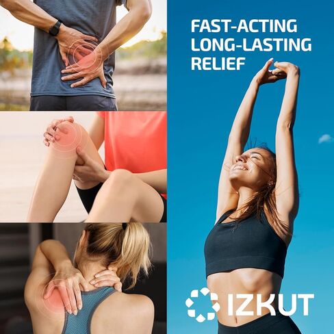 Relief Patch for Knee Back Neck - Maximum Strength Joint & Muscle Relieving Works on Shoulder Arm Leg Foot - 12-Count Large Herbal Patches in Kuwait