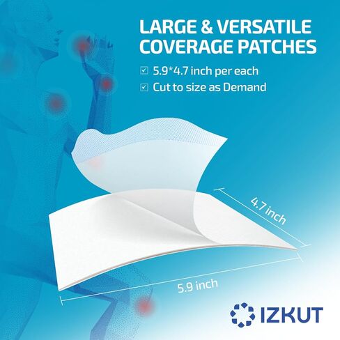 Relief Patch for Knee Back Neck - Maximum Strength Joint & Muscle Relieving Works on Shoulder Arm Leg Foot - 12-Count Large Herbal Patches in Kuwait