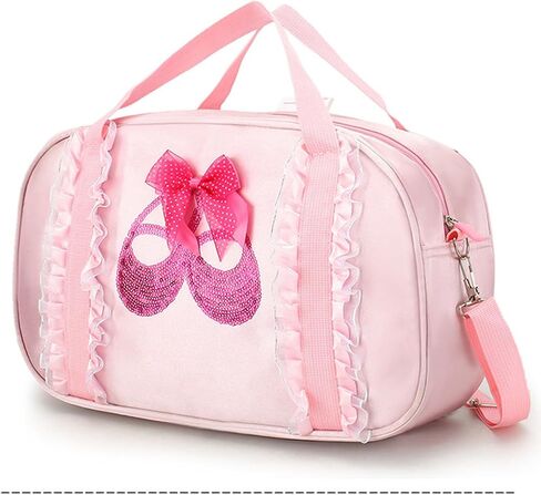 Dance Bag,Cute Ballet Dance Storage Package,High Capacity Tutu Dress Cross -body Bag,Fitness Luggage Package Suitable for All Women Little Ballerina (Pink) in Kuwait