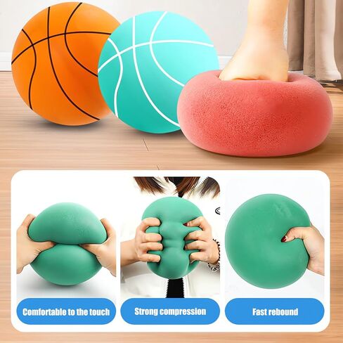Silent Basketball Dribble Dream Silent Basketball for Various Indoor Activities Airless Basketball Hush Handle Silent Foam Basketball in Saudi Arabia