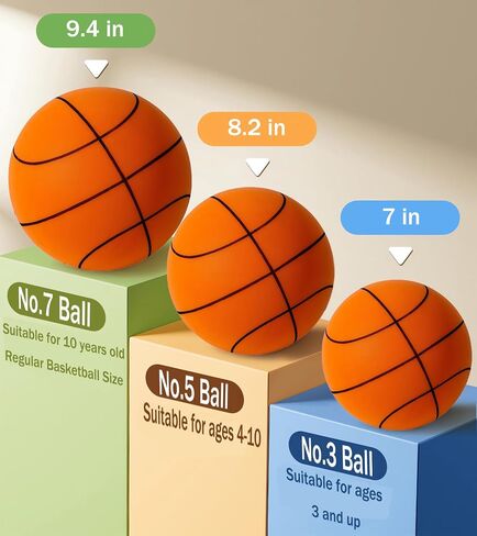 Silent Basketball Dribble Dream Silent Basketball for Various Indoor Activities Airless Basketball Hush Handle Silent Foam Basketball in Saudi Arabia