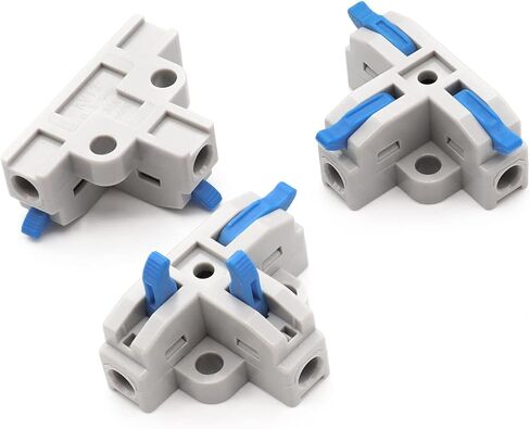 10 قطعة موصلات الأسلاك T نوع رافعة موصلات المكسرات المدمجة مضمنة بعقب محطة كتلة موصلات T3-BU-10PCS in Kuwait