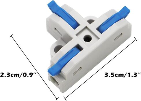10 قطعة موصلات الأسلاك T نوع رافعة موصلات المكسرات المدمجة مضمنة بعقب محطة كتلة موصلات T3-BU-10PCS in Kuwait