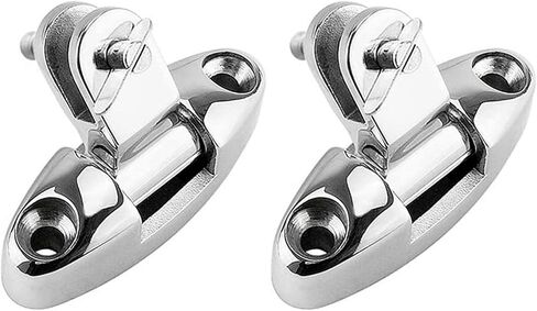 Pair of Marine Swivel Deck Hinges with Rubber Pad, 316 Stainless Steel Bimini Top Fitting for Fishing Boat Canoe Accessories W/Quick Release Pin in Saudi Arabia