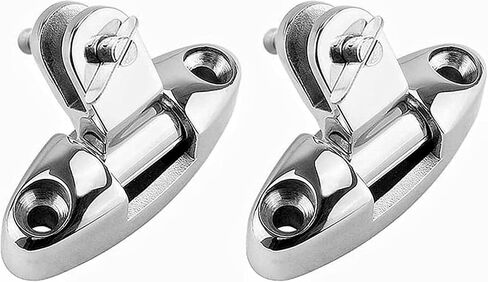 Pair of Marine Swivel Deck Hinges with Rubber Pad, 316 Stainless Steel Bimini Top Fitting for Fishing Boat Canoe Accessories W/Quick Release Pin in Saudi Arabia