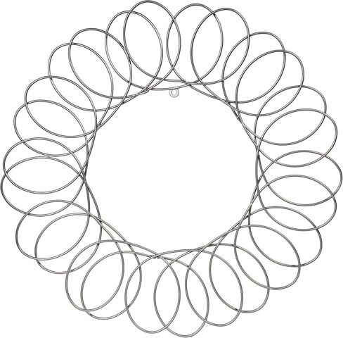 Red Co. Silver Metal Wreath - Wall Mount Christmas Card Holder - 17" Dia in Saudi Arabia