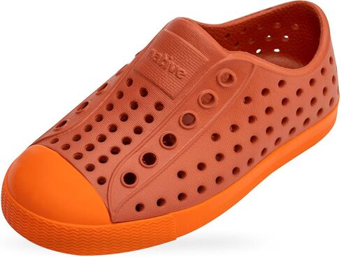 Native Shoes Kids Jefferson (طفل صغير/طفل صغير) - الجزء العلوي والبطانة من مادة EVA - ثقوب للتحكم في درجة الحرارة برتقالي مشوي/برتقالي غروب الشمس 6 طفل صغير M in Kuwait