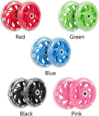 Training Wheels for Kids Bike, 1 Pair LED Flash Mute Bikes Training Wheels Children's Bicycle Adjustable Stabiliser Support Wheels for 12-20 Inch Kids Boy Girls Bikes, Including Components in Saudi Arabia