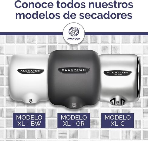 XLERATOR XL-SB Automatic High Speed Hand Dryer with Brushed Stainless Steel Cover and 1.1 Noise Reduction Nozzle, 12.5 A, 110/120 V in Saudi Arabia