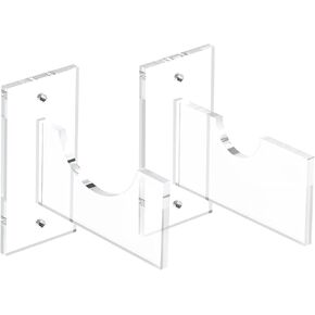 SHIDOW Acrylic Baseball Bat Rack, Wall Mount Display Rack, Stand Softball Bat Wall Holder Stand for Memorabilia & Collectible (Transparent)