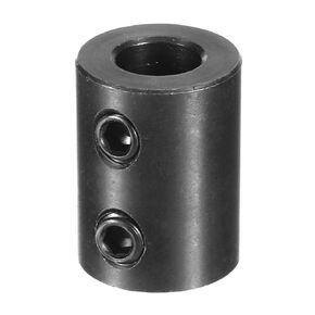 uxcell Shaft Coupling 3/8" Bore, 3/4" OD, 1" Length, Black Oxide Plated Steel Rigid Coupling, Motor Wheel Coupler, (2 Set Screws)