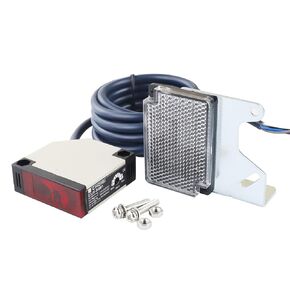 Indoor Wall Mounted Photoelectric Beam Sensor E3JK-R4M1 12-240VDC 24-240VAC Retroreflective photoelectric Sensor Switch Proximity Switch 2M Cable Induction 3M