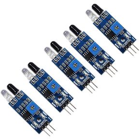 Kiro&Seeu 5pcs IR Infrared Obstacle Avoidance Sensor IR Transmitting and Receiving Tube Photoelectric Switch 3-pin Compatible with Ar-duino Smart Car Robot