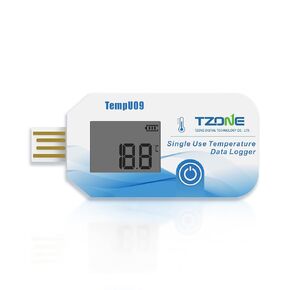 USB Temperature Data Logger with Auto PDF&CSV Report 5 Packs,Digital Thermometer Recorder Single Use IP67 Waterproof 32000 Points,Temp Logger for Freezer Medical Refrigerator Cold Chain Storage