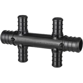 EFIELD 4 Port Opposing Open Poly PPSU Pex Crimp Manifold: 3/4 Trunk, 1/2" Port (4 Ports), Open