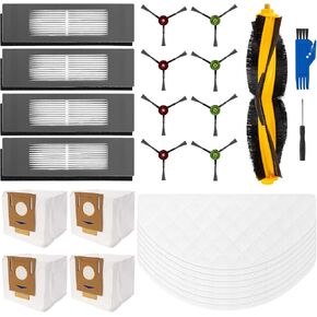 BlueStars Replacement Accessories Parts Kit for ECOVACS DEEBOT OZMO T8 T8 AIVI T8 MAX N8 Pro N8 Pro+ Yeedi Vac/Yeedi Vac Max Yeedi Vac Station Robot Vacuum Cleaner - Extra Sweeping Brush