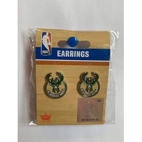 aminco NBA Milwaukee Bucks Logo Post Earrings, 2.5
