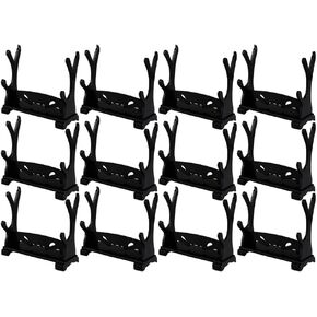 12pcs Anime Sword Holder: 2.7 Inches Display Stand, Mini Samurai Sword Stand, Stand, Wands Display Stand, Wall Mount Holder for Home - Plastic