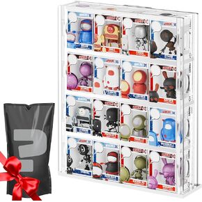WINKINE Acrylic Display Case Bitty Protector Compatible with Funko Bitty Pop, 4-Tiered Clear Bittys Display Shelf, Figure Stand Display Hard Case, Figurines Display Stand, Mini Collection Display Case