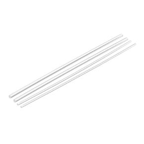 MECCANIXITY Acrylic Round Rod,Clear,0.2 inch Diameter 10i inch Length,Solid Plastic PMMA Bar Stick 2pcs