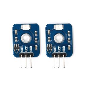 2PCS 3.3V-5V UV Inspection Sensor Module Detection 200-370nm Light UV Intensity Sensor Detection Ultraviolet Light Board for Arduino