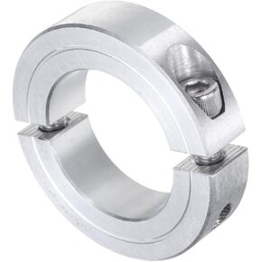 uxcell Double Split Clamp-On Shaft Collar for 1-3/8" Shaft, Two-Piece Clamping Collar, 2-1/4" OD, 9/16" Thickness, Aluminum Alloy Set Screw Split Collar Clamp