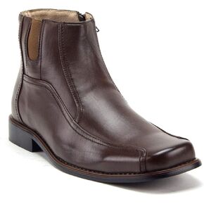 Jazamé Men's Leather Lined Ankle High Moto Zipped Chelsea Dress Boots in Kuwait