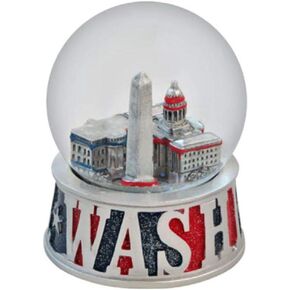 Topline Washington DC Snow Globe with Glitter Base
