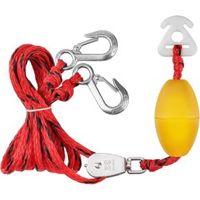 Water Ski Rope 75 ft 4 Sections with Self Centering Boat Tow Harness 12 ft