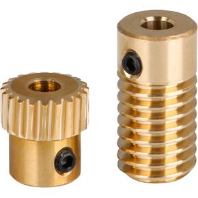 BQLZR 0.5Modulus Brass Gear Shaft with 20T Wheel Screw 4mm Hole Industrial Accessories