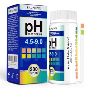 pH Test Strips for Urine & Saliva: 200 Strips pH Paper for Body pH Testing 4.5 to 9.0 - Acid Alkaline Litmus Paper pH Test Strips for Humans
