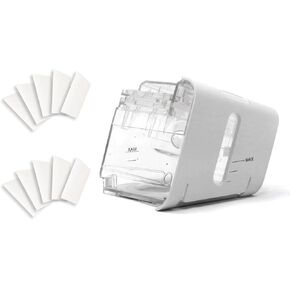 Water Chamber, Replacement Humidifier Water Chamber Tub Compatible with Resvent iBreeze CPAP Machine, Same Quality As Original Water Reservoir, with 10-Pack of Filters